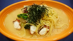 たこと明太子のスープスパゲティ―1-西洋料理オランジュ