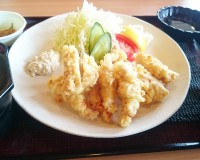 【大分名物】鶏天定食1-よりみち温泉レストラン